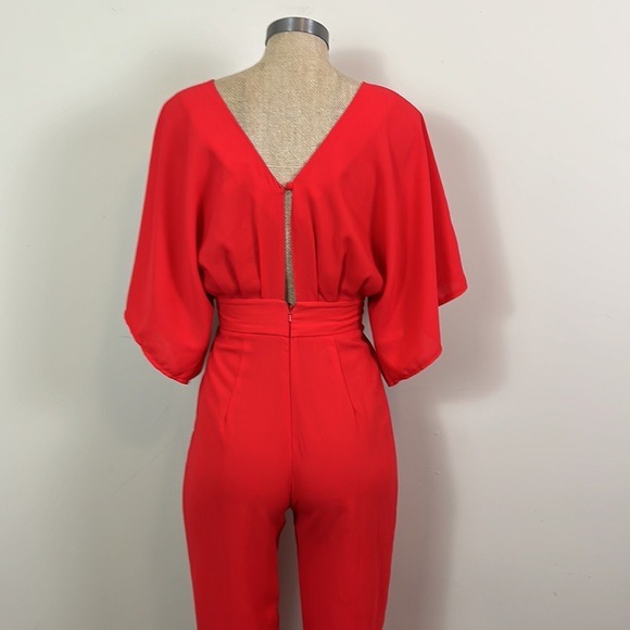 ASOS Romper Woman Size 4 Capris Cut Out Detail Orange - Picture 5 of 8
